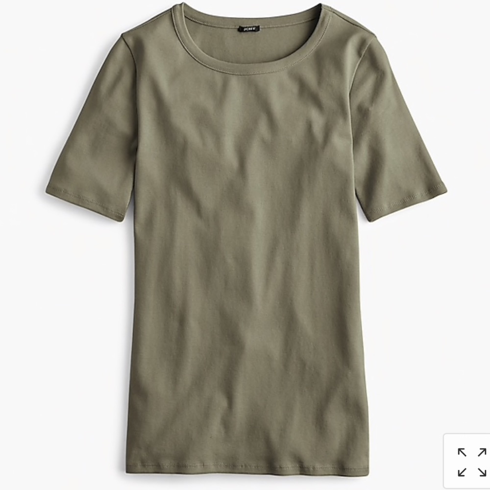 JCREW slim perfect tee in Olive